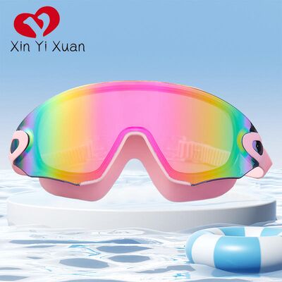 High-Definition Anti-Fog Waterproof Swimming Goggles for Adults with Silicone Straps and PC Lenses