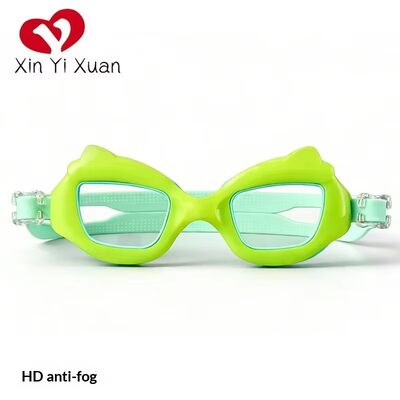 Children's Cartoon Cat-Ear Swimming Goggles with Anti-Fog Technology and High-Definition Lens for Clear Vision