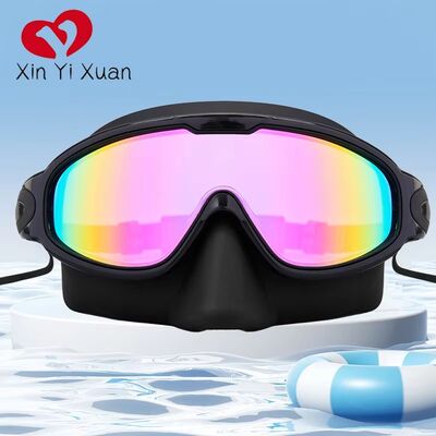 Adult Swimming Goggles with Anti-Fog Technology and Adjustable Silicone Strap in Electroplating Finish