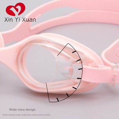 Factory Wholesale Kids Swim Goggles Anti Fog Waterproof PC Impact Resistant Lens Soft Silicone Face Seal Flexible Silicone Head Strap for Children Swimming Training