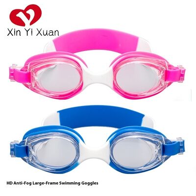 Factory Wholesale Kids Swim Goggles Anti Fog Waterproof PC Impact Resistant Lens Soft Silicone Face Seal Flexible Silicone Head Strap for Children Swimming Training