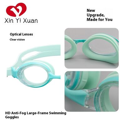 Adult Swim Goggles PC Frame PC Lens TPU Nose Piece Silicone Gasket & Headband Anti-fog Waterproof Swimming Eyewear
