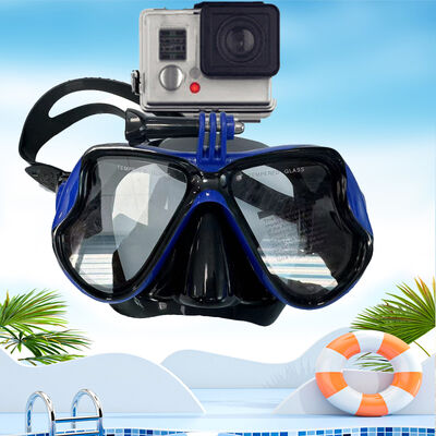 Professioneel duikmasker met opvouwbare gesp & camerabevestiging, anti-condens gehard glazen snorkeluitrusting voor volwassenen
